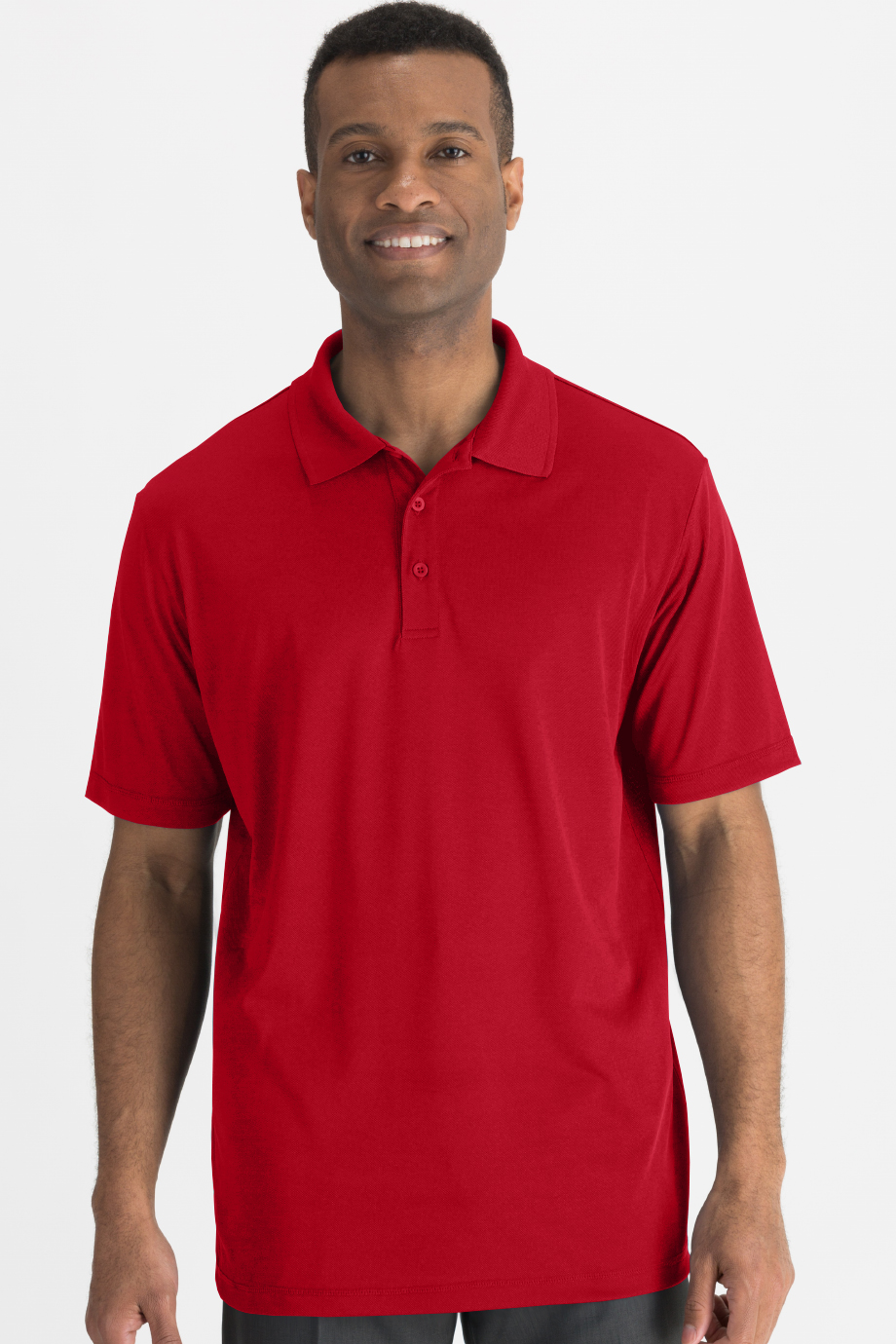 EDWARDS MINI PIQUE MENS POLO - On Model