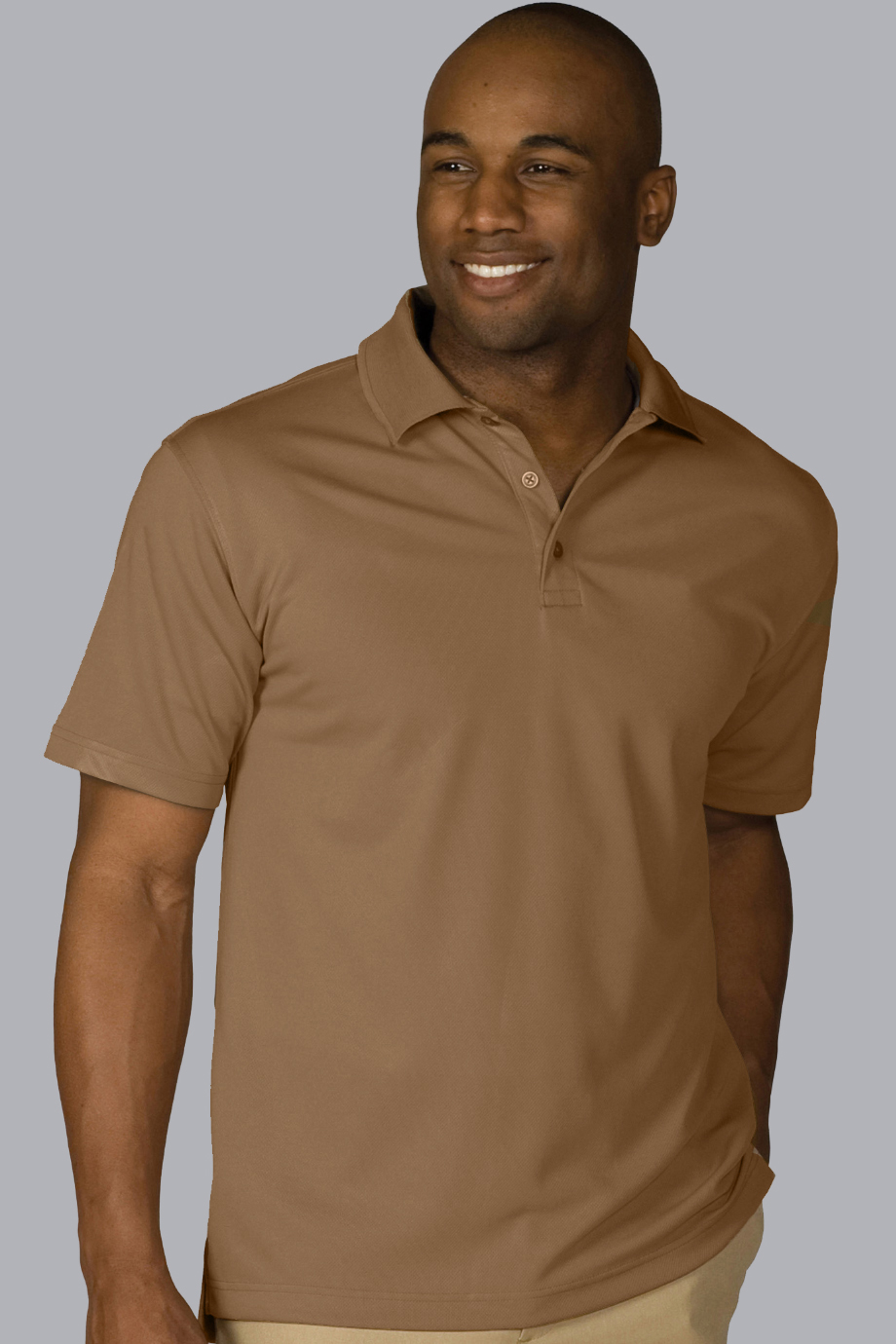 EDWARDS HI PERFORMANCE MESH MENS POLO - On Model