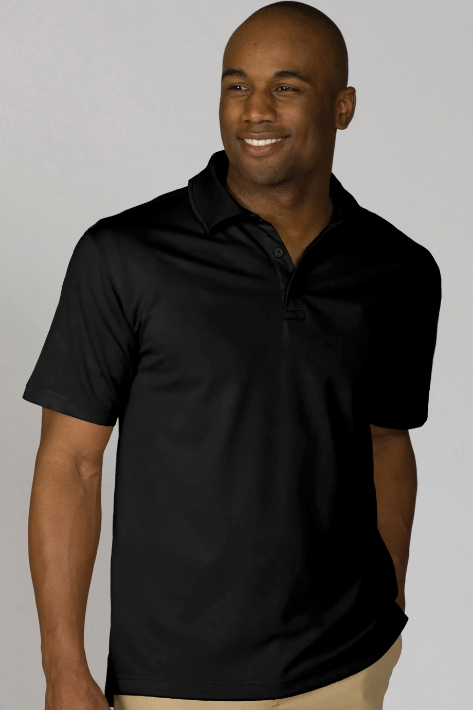 EDWARDS HI PERFORMANCE MESH MENS POLO - On Model