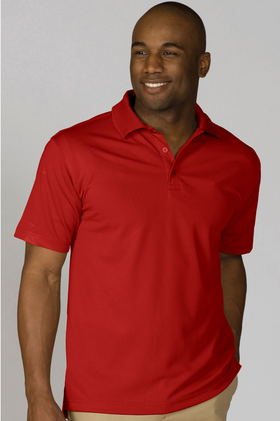 EDWARDS HI PERFORMANCE MESH MENS POLO - On Model