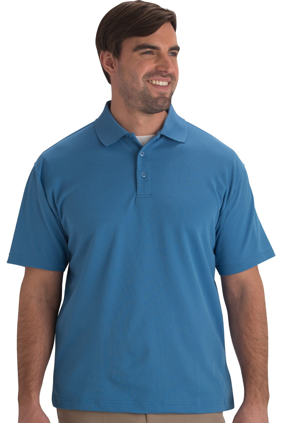 EDWARDS HI PERFORMANCE MESH MENS POLO - On Model