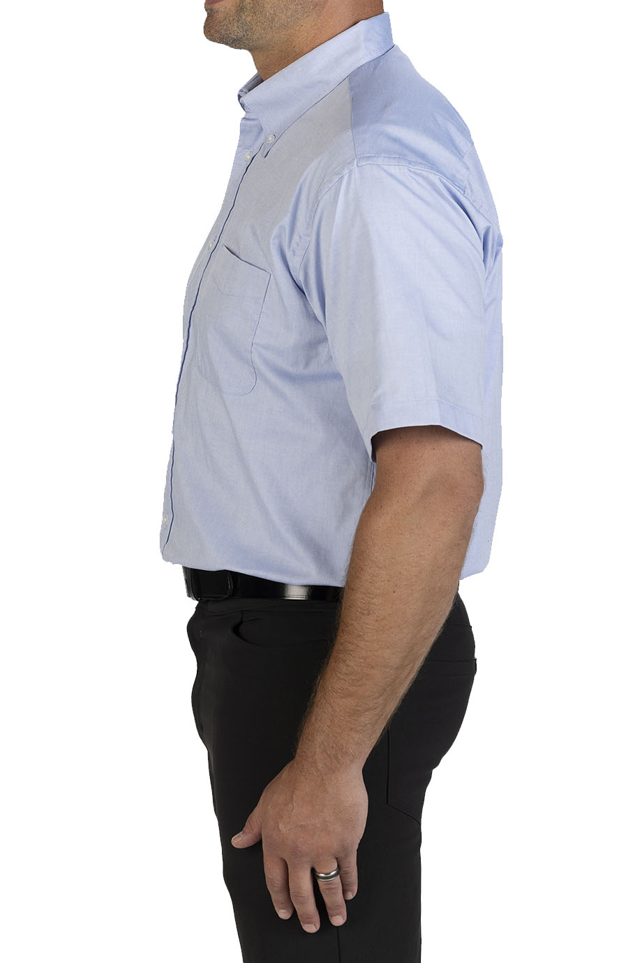 EDWARDS PINPOINT OXFORD SHORT SLEEVE MENS SHIRT - Left View