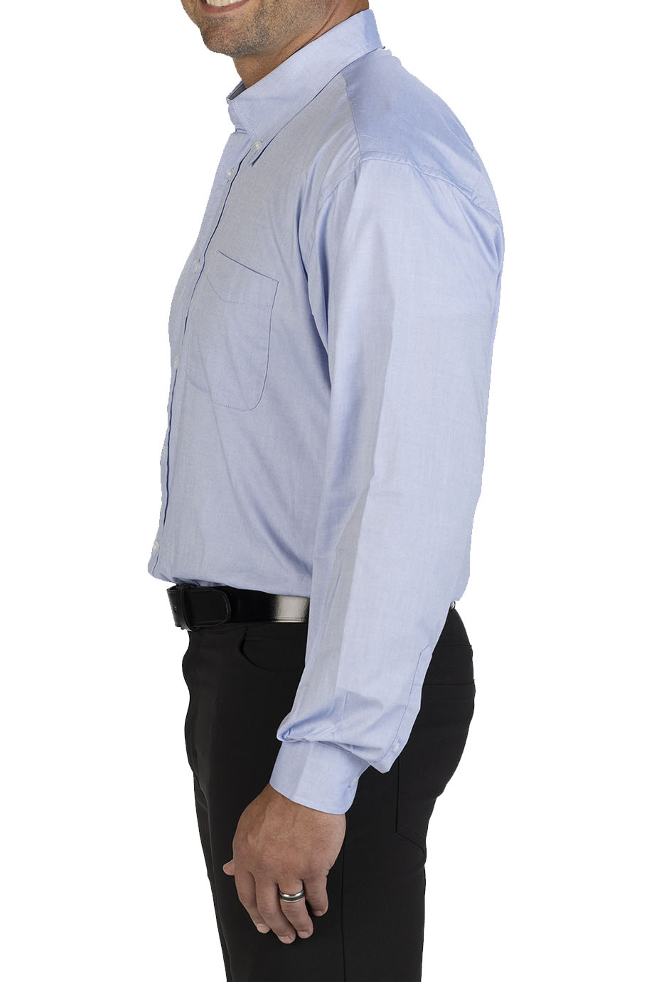 EDWARDS PINPOINT OXFORD LONG SLEEVE MENS SHIRT - Left View