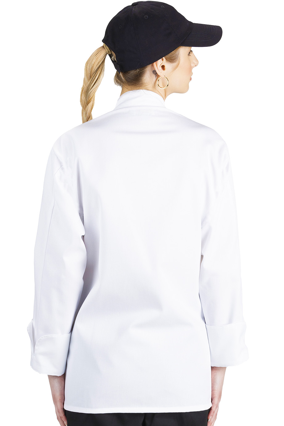 EDWARDS 8 BUTTON LONG SLEEVE CHEF COAT - Back View