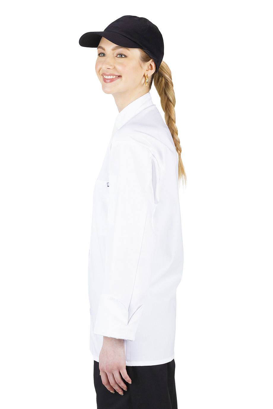 EDWARDS 8 BUTTON LONG SLEEVE CHEF COAT - Left View