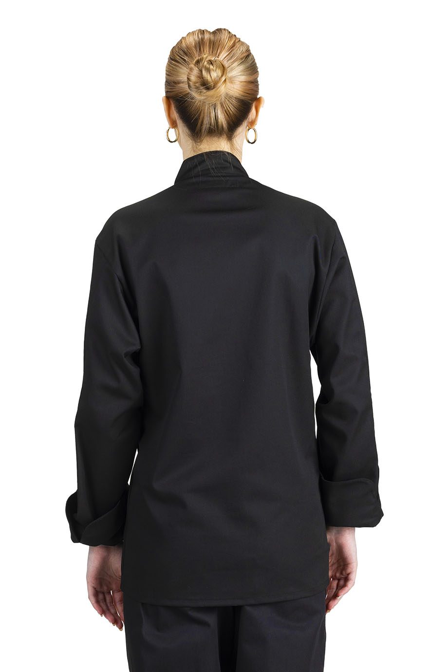 EDWARDS 10 KNOT BUTTON LONG SLEEVE CHEF COAT - Back View