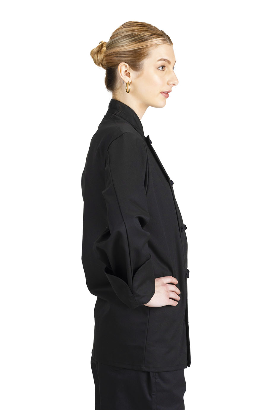 EDWARDS 10 KNOT BUTTON LONG SLEEVE CHEF COAT - Right View