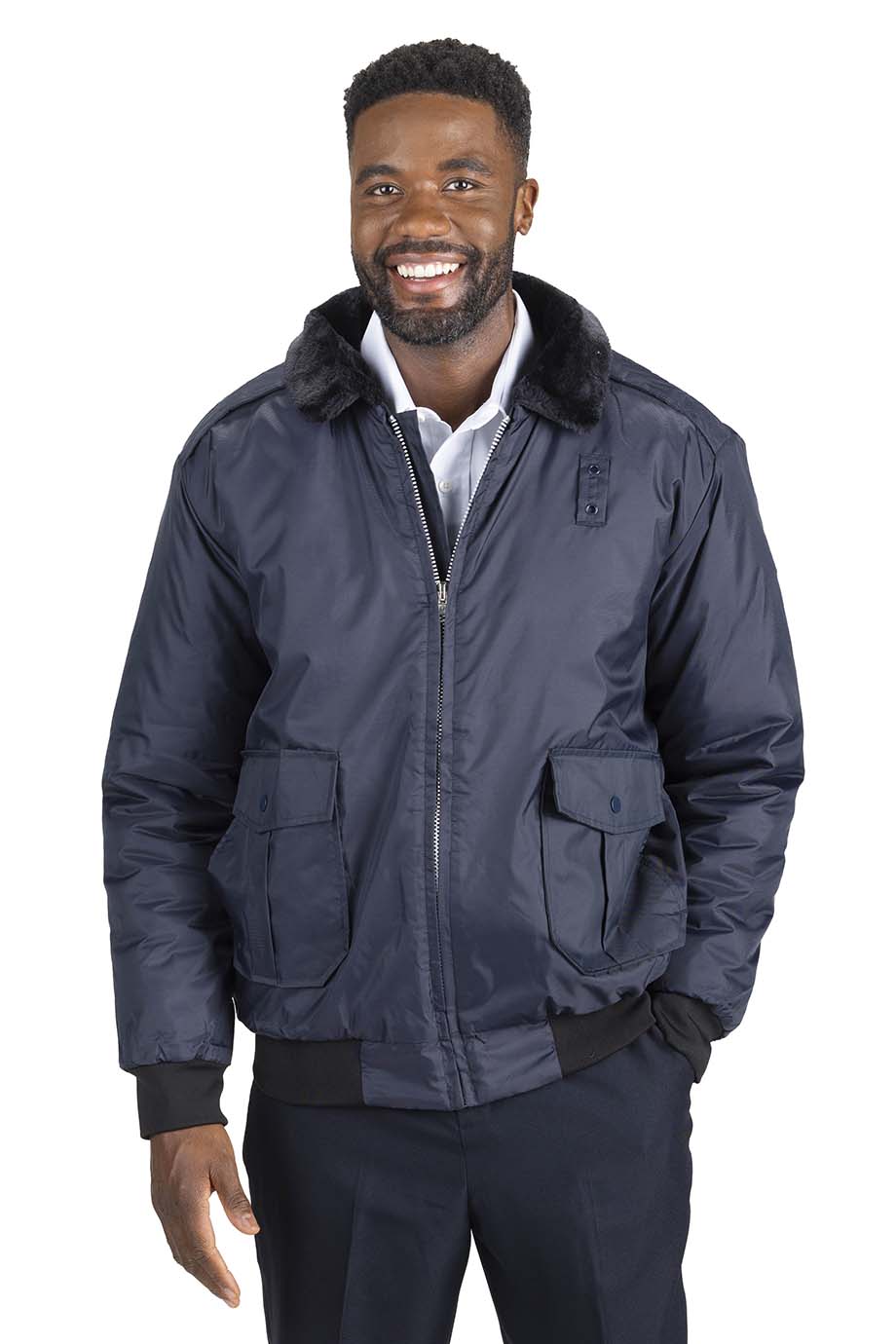 EDWARDS POLICE BOMBER JACKET - On Model