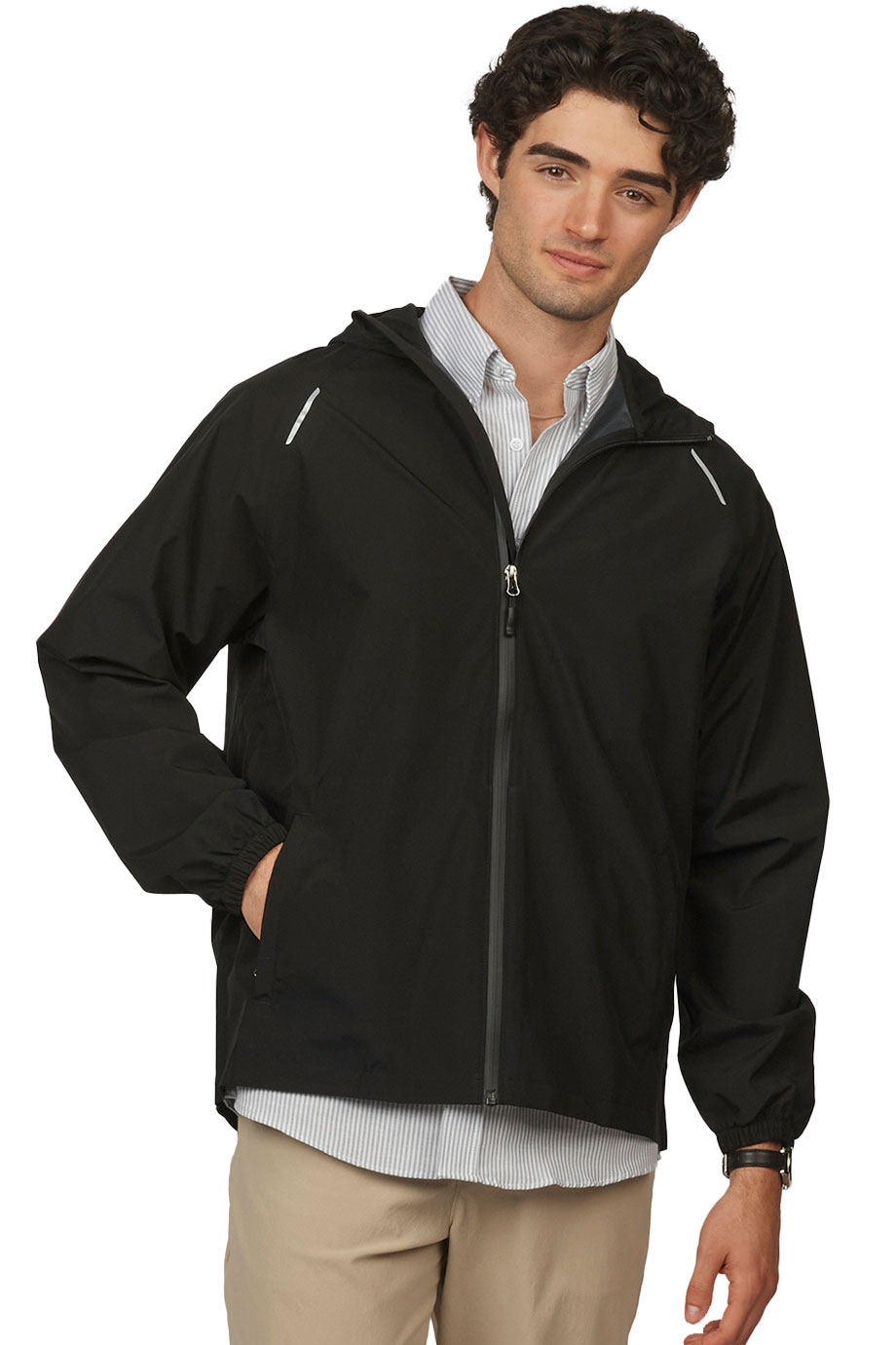EDWARDS ECOREFLECT MENS RAIN JACKET - On Model