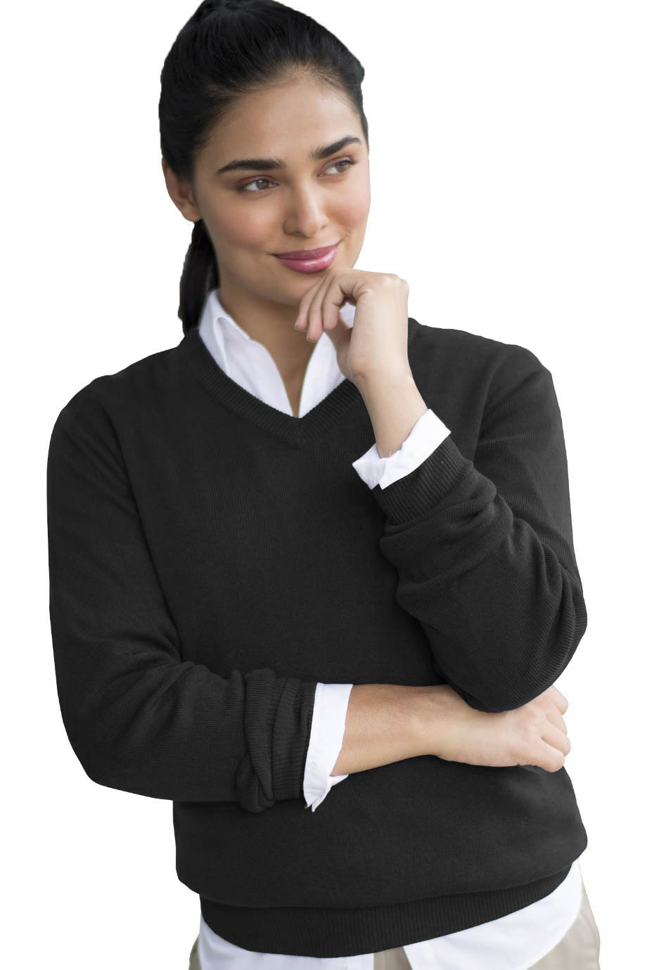 EDWARDS ESSENTIAL UNISEX SWEATER - On Model