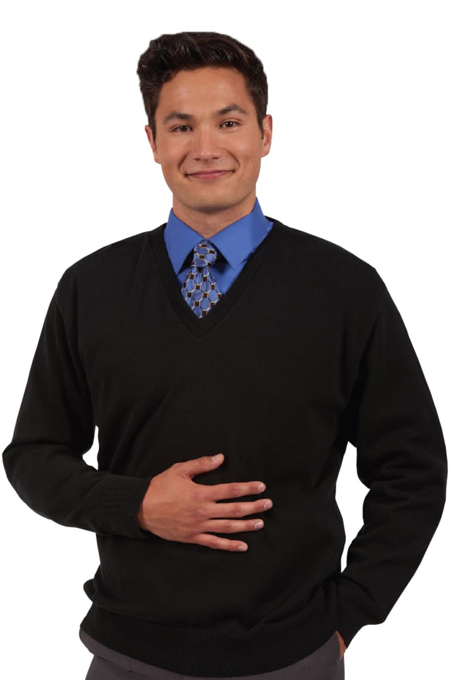 EDWARDS COTTON BLEND UNISEX SWEATER - On Model