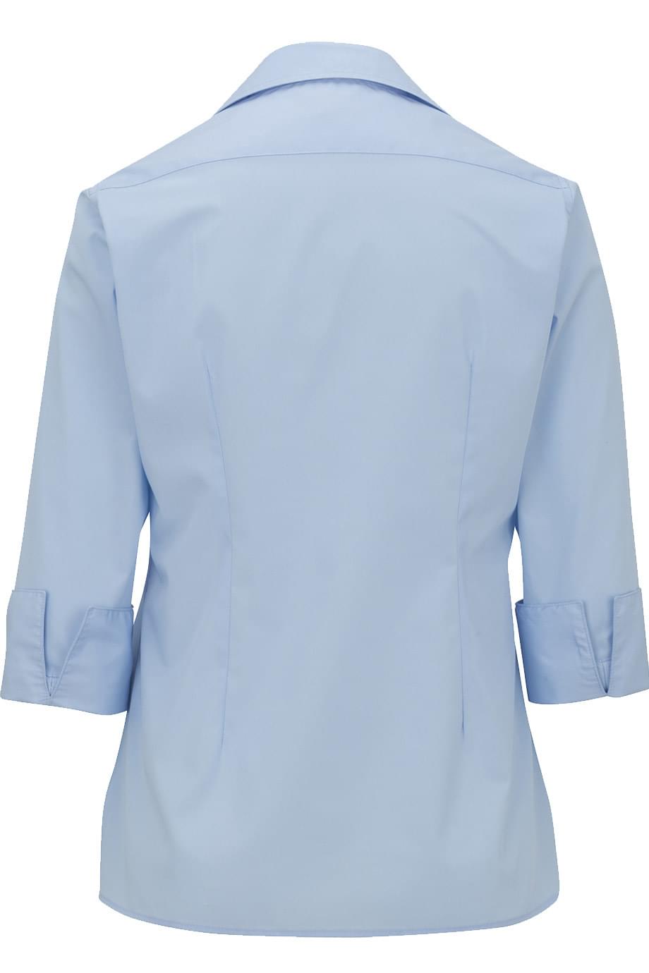 EDWARDS LIGHTWEIGHT POPLIN THREE QUARTER SLEEVE LADIES SHIRT - Back View