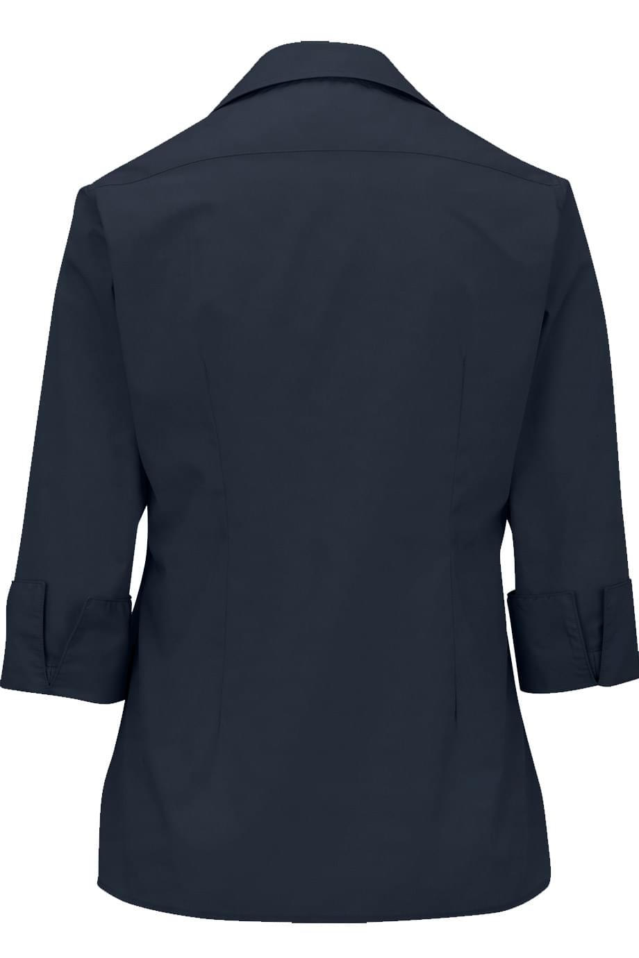 EDWARDS LIGHTWEIGHT POPLIN THREE QUARTER SLEEVE LADIES SHIRT - Back View