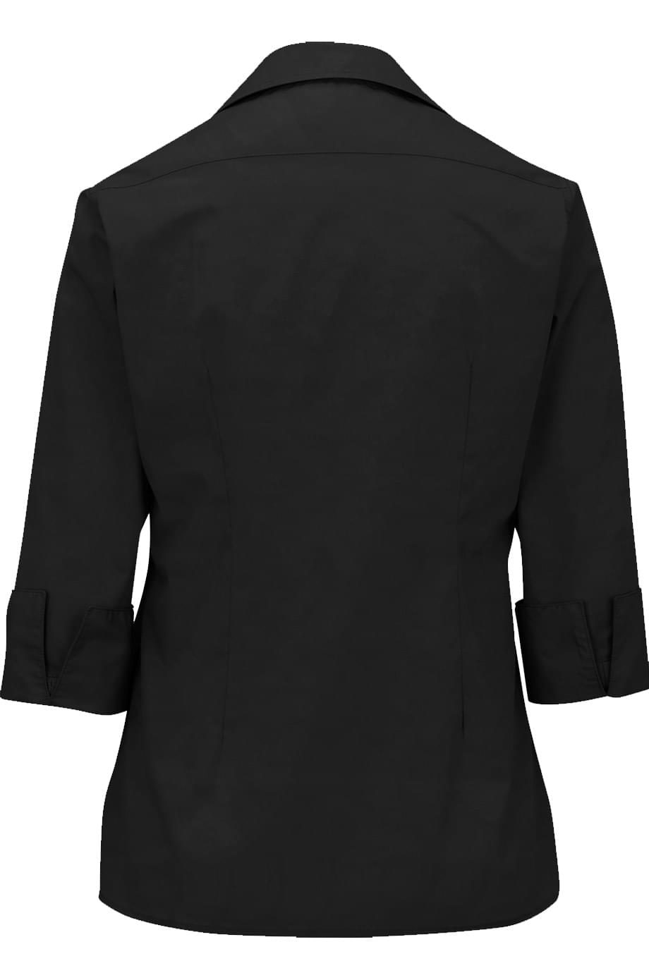EDWARDS LIGHTWEIGHT POPLIN THREE QUARTER SLEEVE LADIES SHIRT - Back View