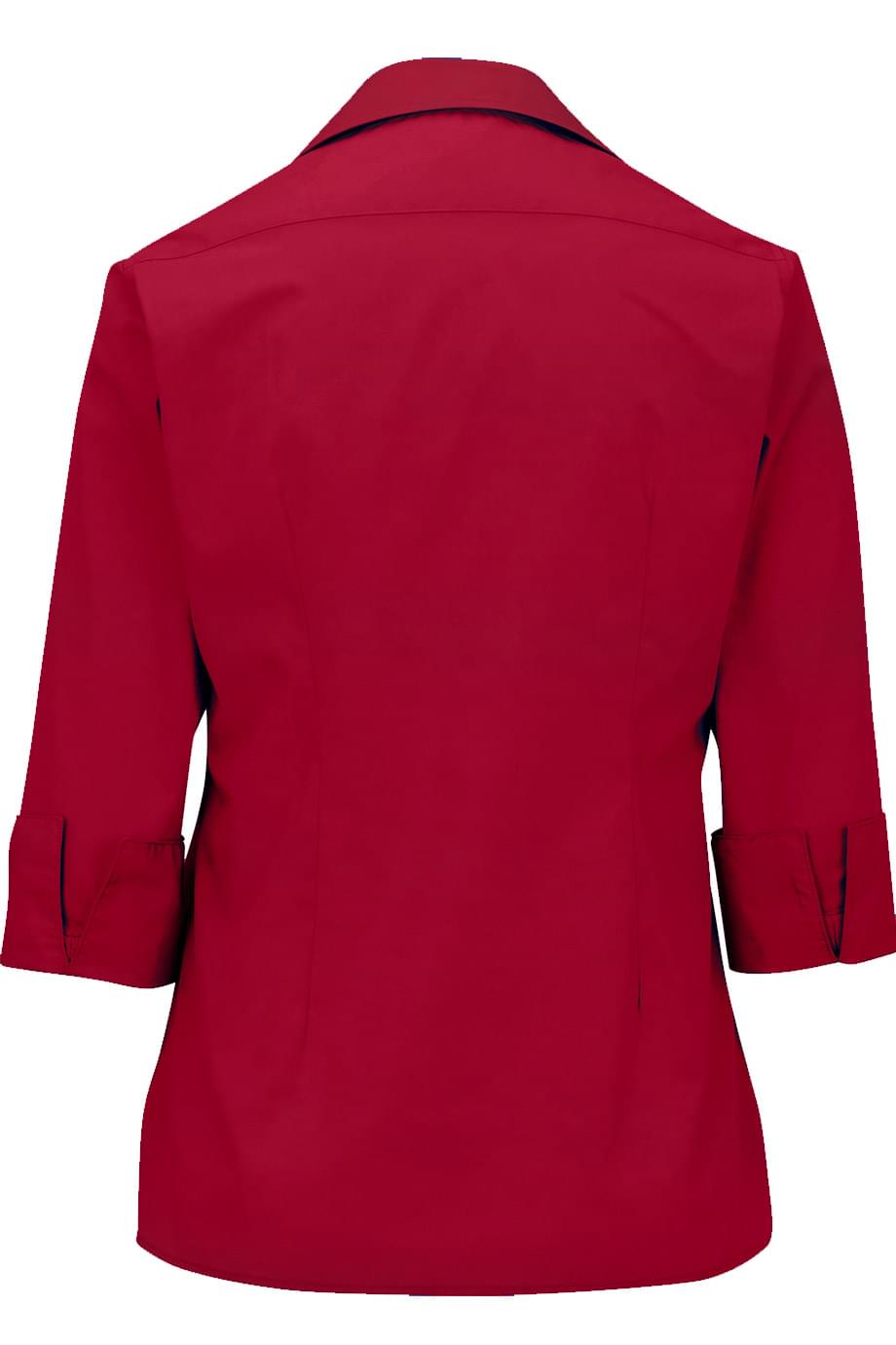 EDWARDS LIGHTWEIGHT POPLIN THREE QUARTER SLEEVE LADIES SHIRT - Back View