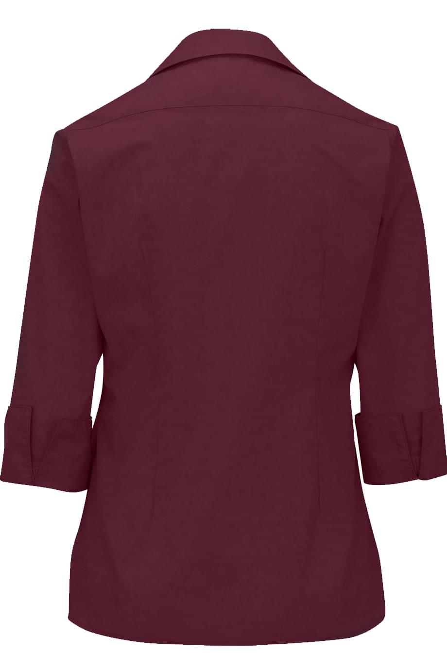 EDWARDS LIGHTWEIGHT POPLIN THREE QUARTER SLEEVE LADIES SHIRT - Back View