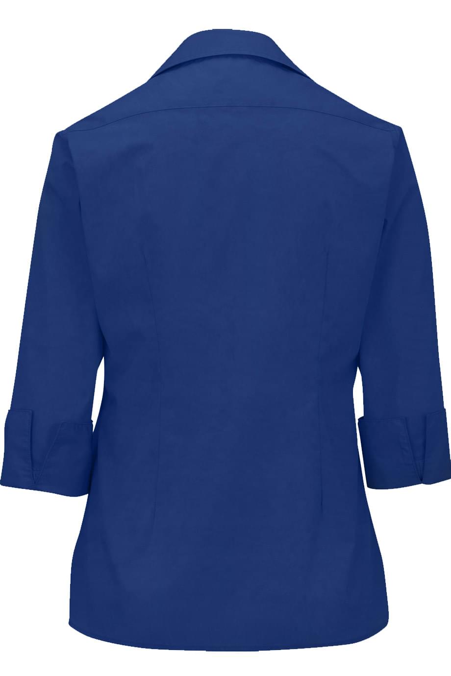 EDWARDS LIGHTWEIGHT POPLIN THREE QUARTER SLEEVE LADIES SHIRT - Back View