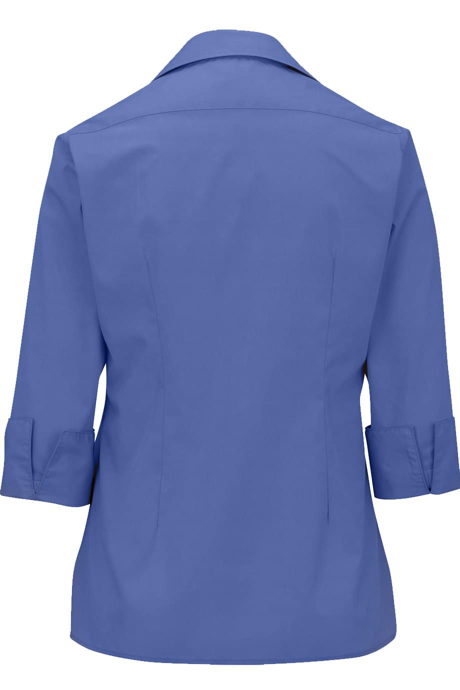 EDWARDS LIGHTWEIGHT POPLIN THREE QUARTER SLEEVE LADIES SHIRT - Back View