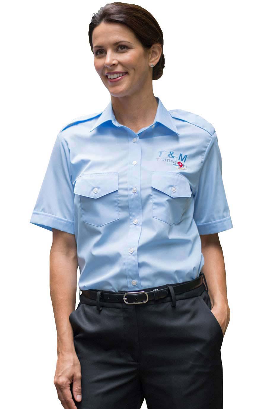 EDWARDS LADIES SHORT SLEEVE NAVIGATOR SHIRT - On Model