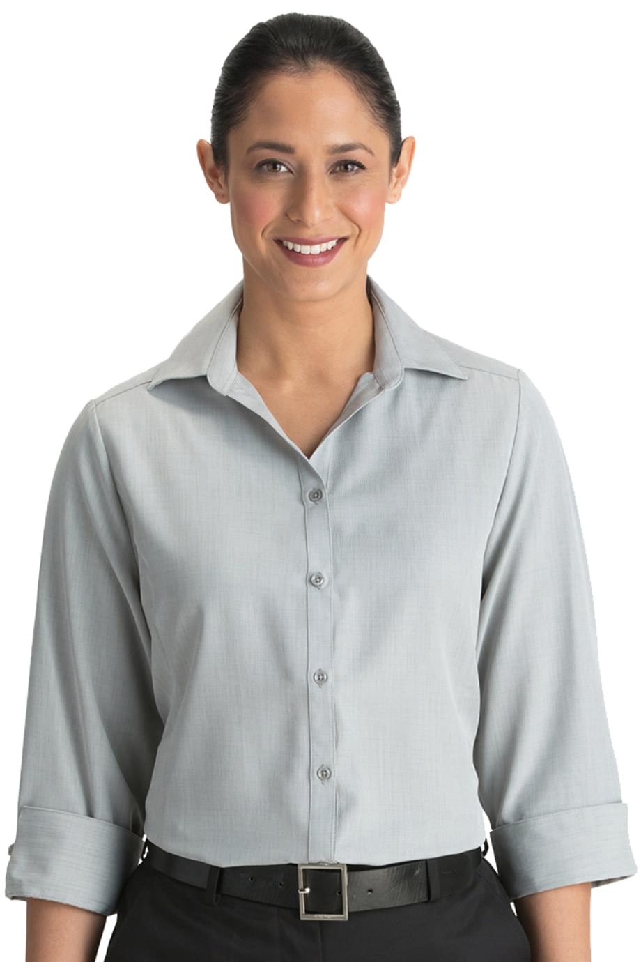 EDWARDS LADIES BATISTE 3/4 SLEEVE BLOUSE - On Model