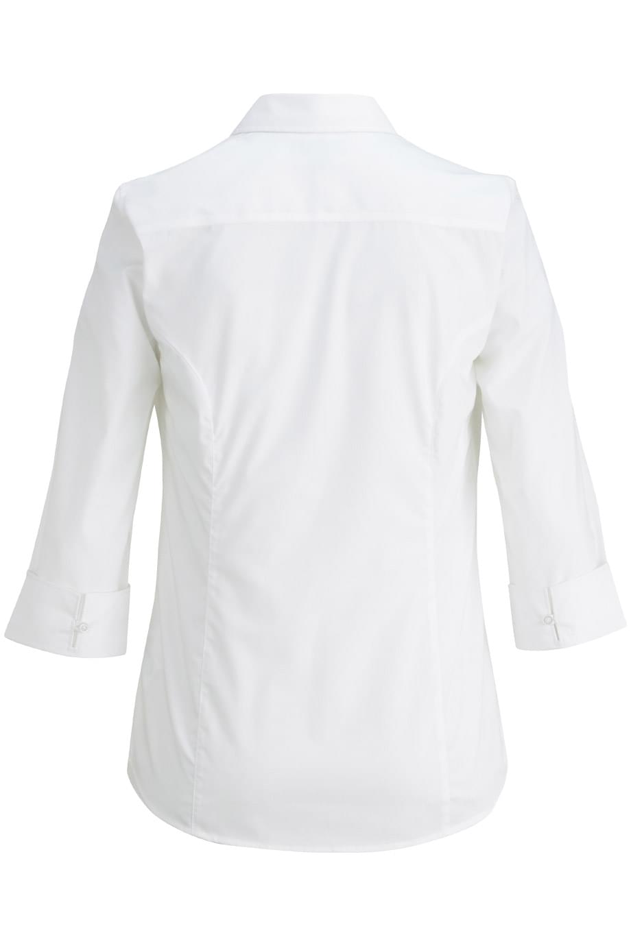 EDWARDS LADIES 3/4 SLEEVE STRETCH BROADCLOTH SHIRT - Back View