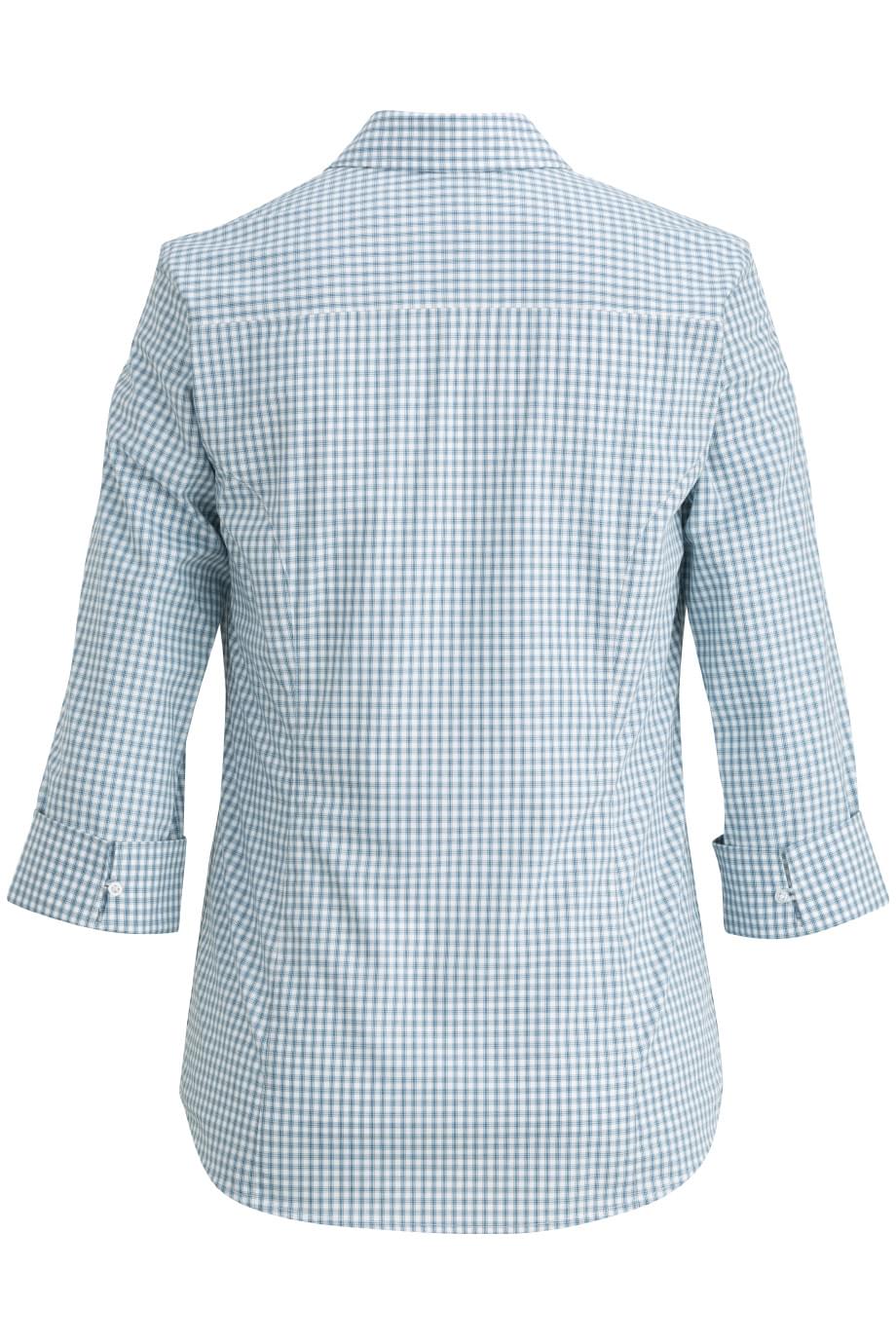 EDWARDS LADIES 3/4 SLEEVE STRETCH BROADCLOTH SHIRT - Back View