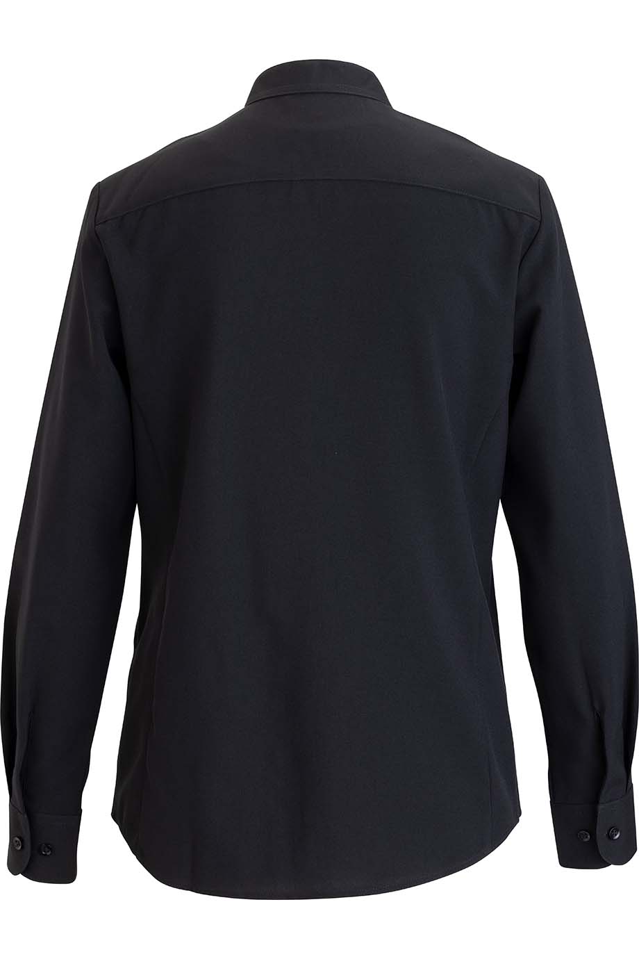 EDWARDS FLEXBATISTE BANDED COLLAR LONG SLEEVE LADIES SHIRT - Back View