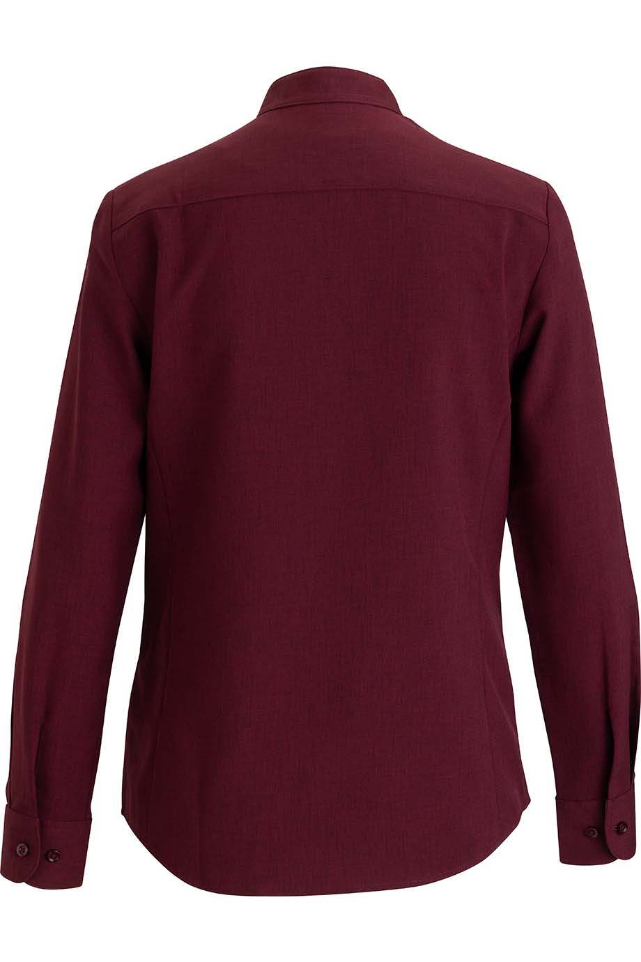 EDWARDS FLEXBATISTE BANDED COLLAR LONG SLEEVE LADIES SHIRT - Back View