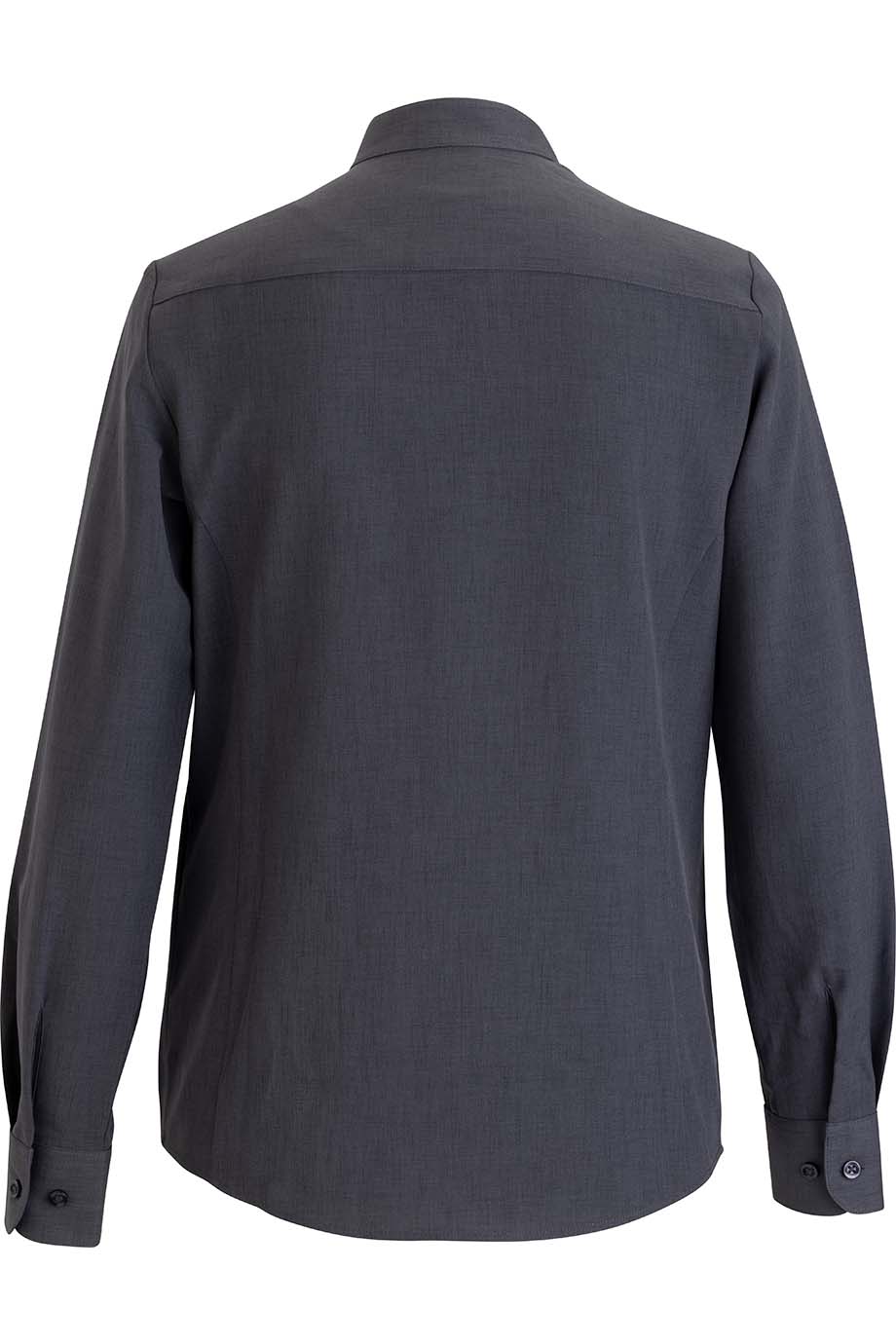 EDWARDS FLEXBATISTE BANDED COLLAR LONG SLEEVE LADIES SHIRT - Back View