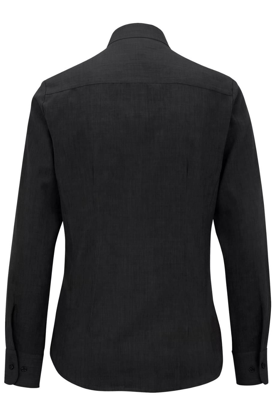 EDWARDS LADIES BATISTE BANDED COLLAR SHIRT - Back View
