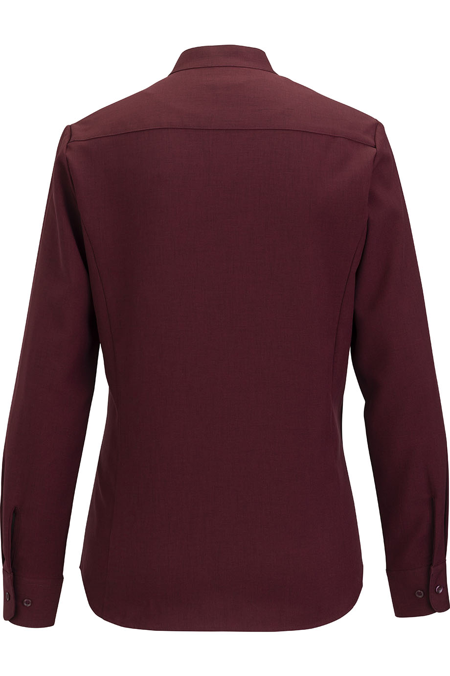 EDWARDS FLEXBATISTE STAND UP COLLAR LONG SLEEVE LADIES SHIRT - Back View