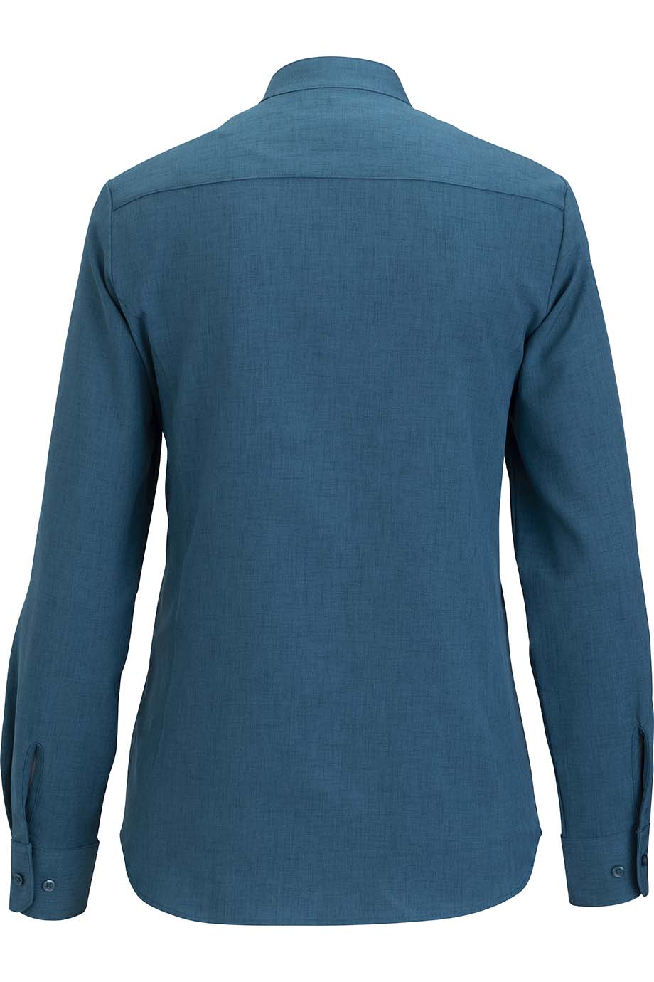 EDWARDS FLEXBATISTE STAND UP COLLAR LONG SLEEVE LADIES SHIRT - Back View
