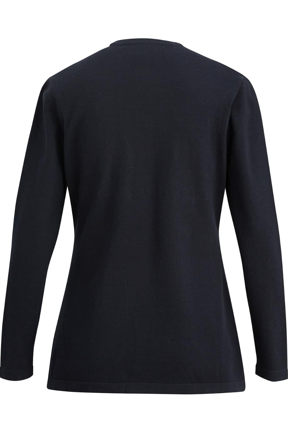 EDWARDS TRI BLEND LADIES SHIRTTAIL CARDIGAN - Back View