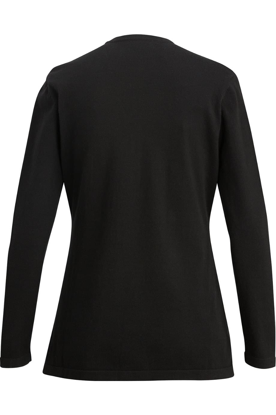 EDWARDS TRI BLEND LADIES SHIRTTAIL CARDIGAN - Back View