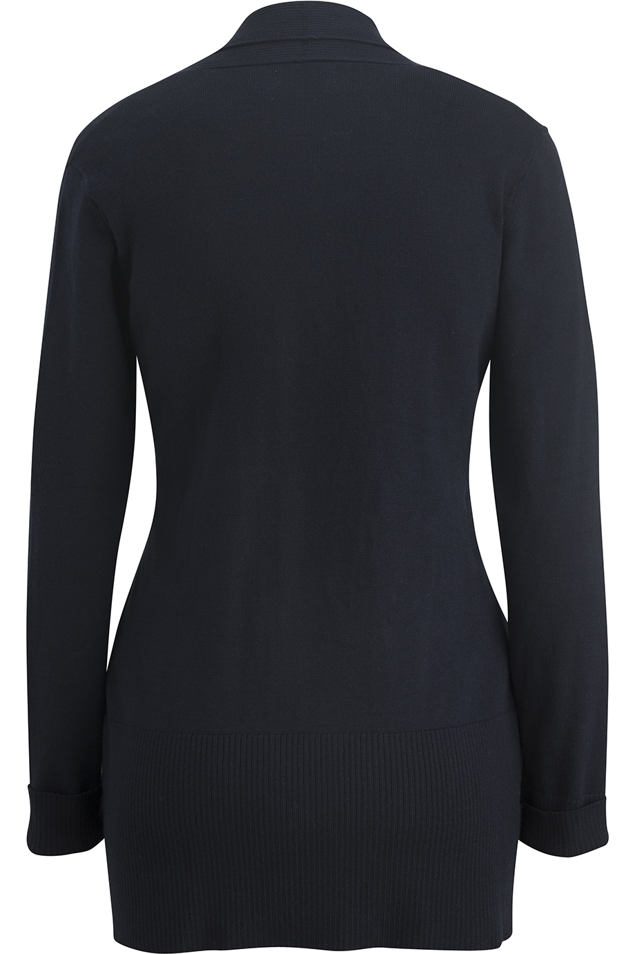 EDWARDS TRI BLEND LADIES SHAWL COLLAR CARDIGAN - Back View