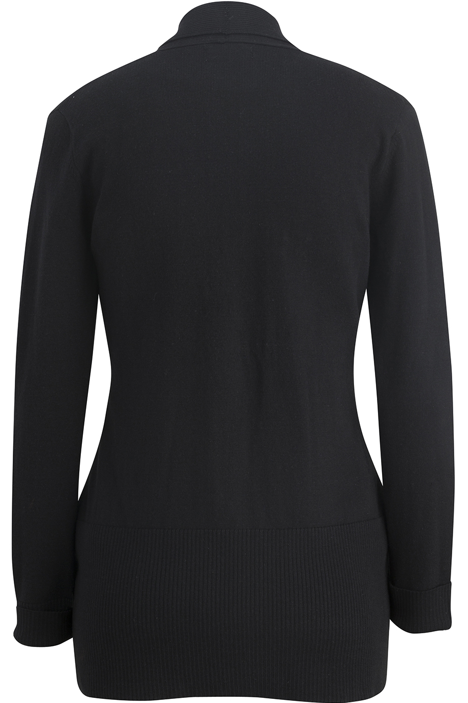 EDWARDS TRI BLEND LADIES SHAWL COLLAR CARDIGAN - Back View