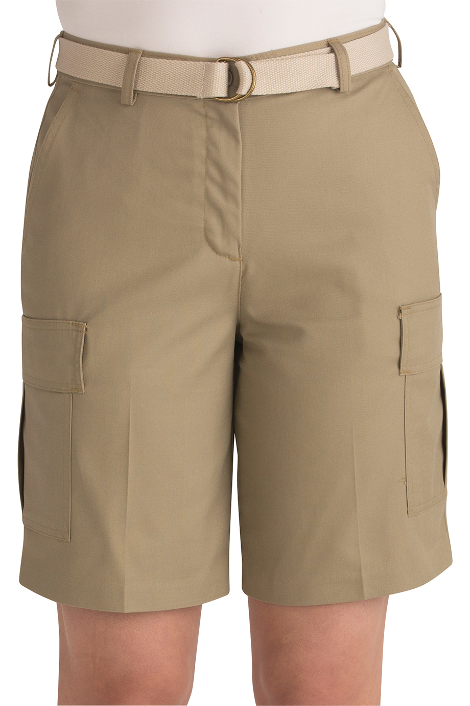 EDWARDS BLENDED CHINO LADIES CARGO SHORTS - On Model