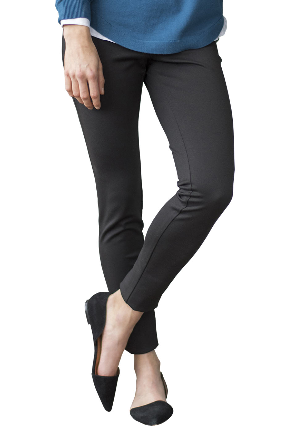 EDWARDS PONTE LADIES PANT - On Model