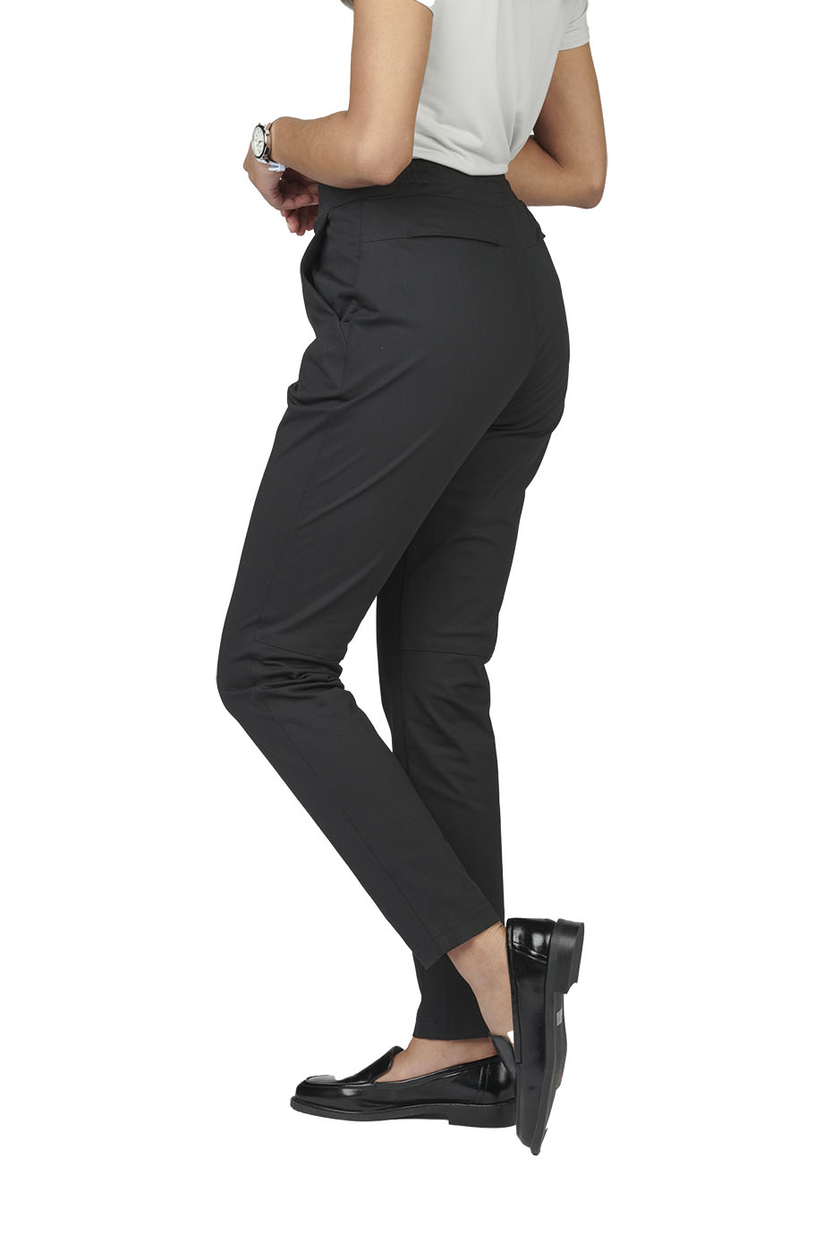 EDWARDS POINT GREY LADIES TAPERED ANKLE PANT - On Model