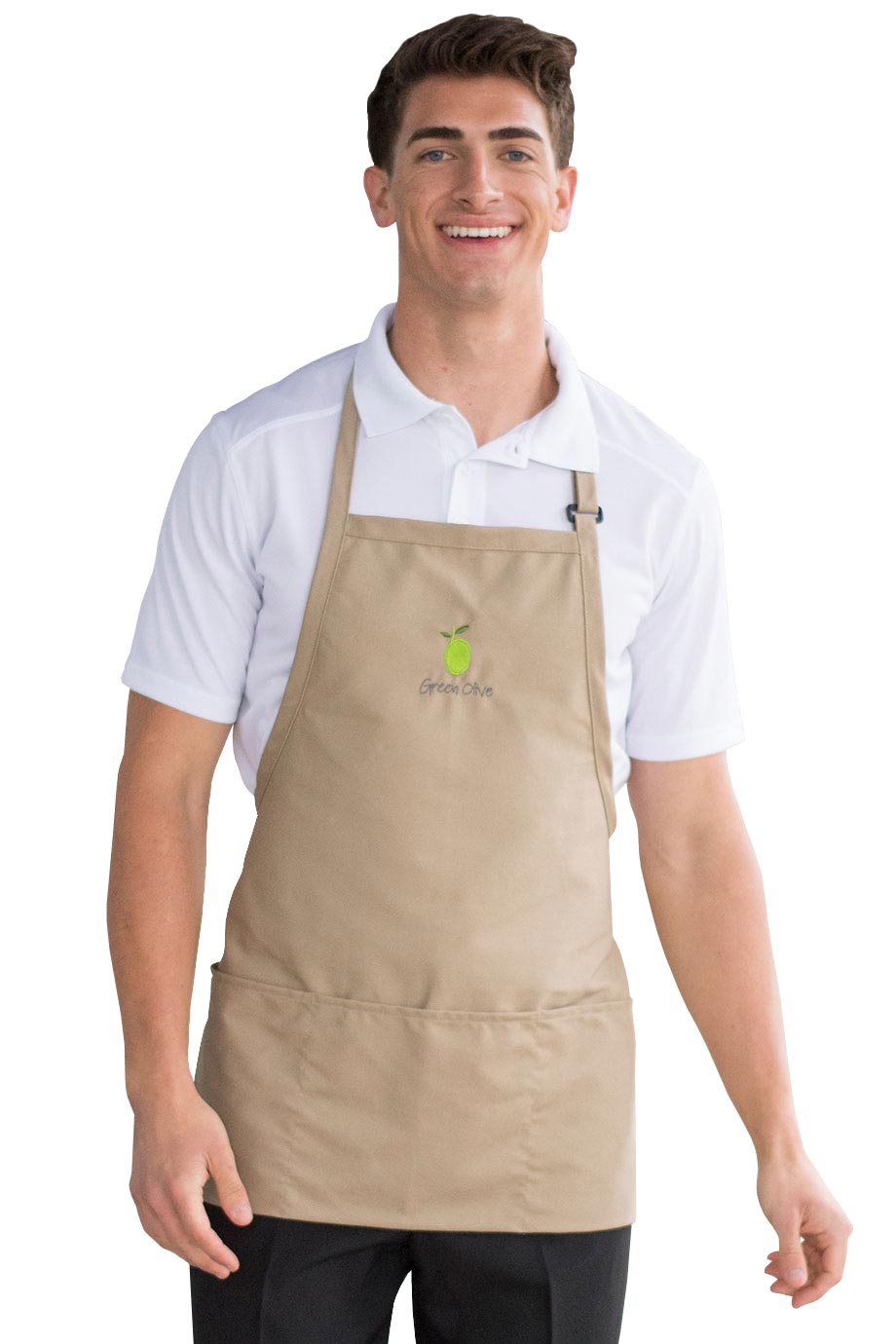 EDWARDS 3-POCKET BIB APRON - On Model