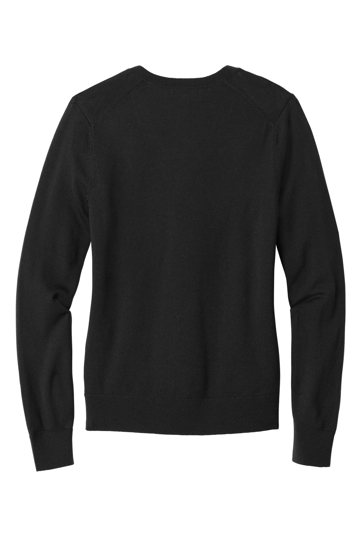 Brooks Brothers ®  Women's Washable Merino V-Neck Sweater BB18411 - Back Flat