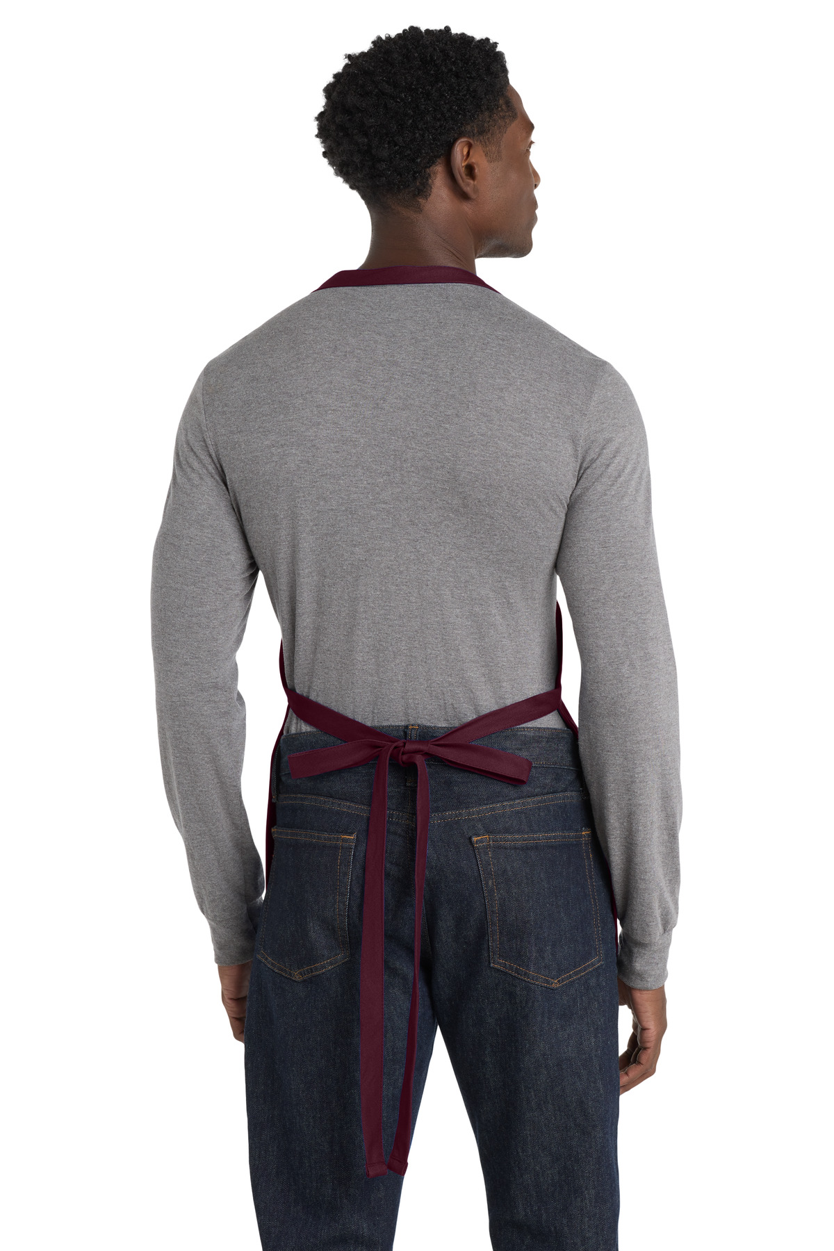 Port Authority ®  Medium-Length Apron with Pouch Pockets.  A510 - Back Model