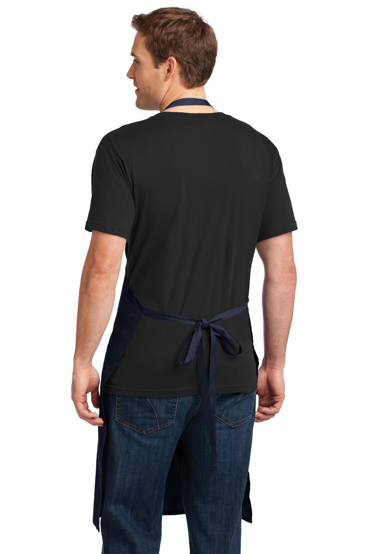Port Authority ®  Easy Care Extra Long Bib Apron with Stain Release. A700 - Back Model