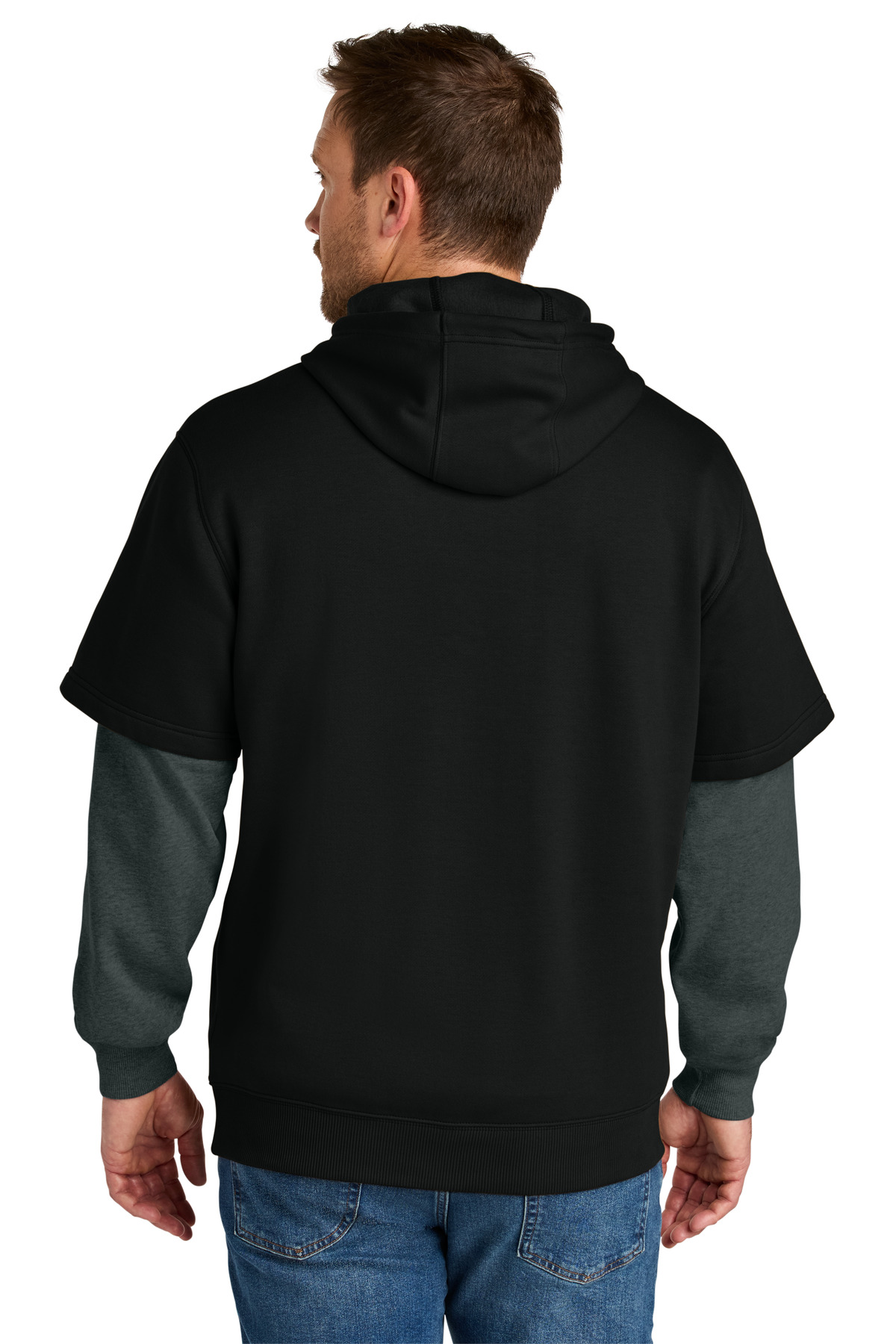 CornerStone ®  Tough Fleece Layered Hoodie CSF632 - Back Model