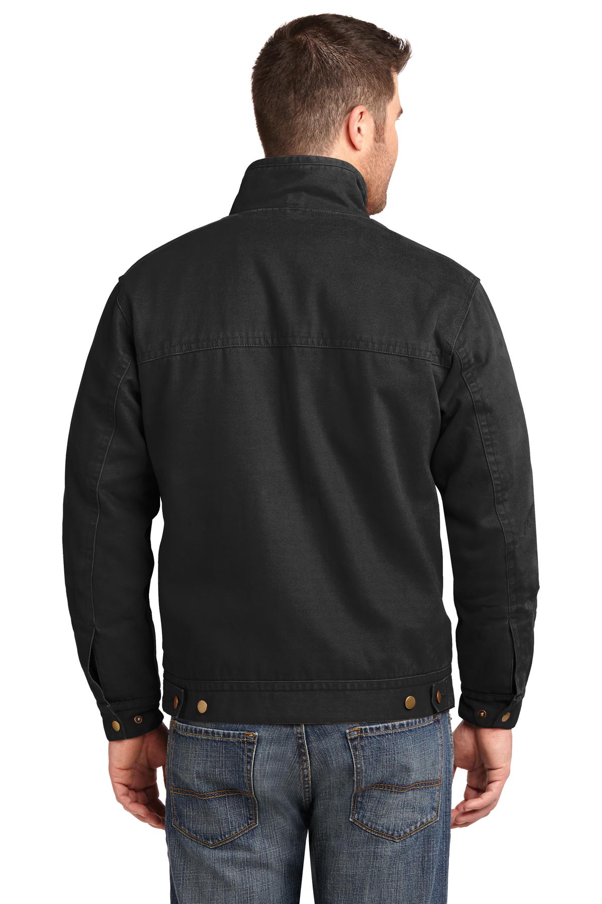 CornerStone ®  Washed Duck Cloth Flannel-Lined Work Jacket. CSJ40 - Back Model