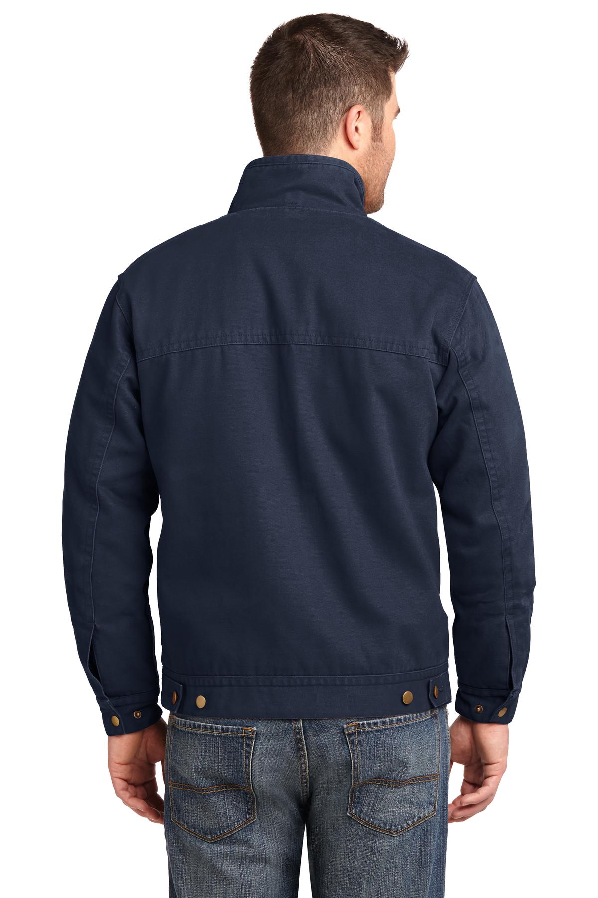 CornerStone ®  Washed Duck Cloth Flannel-Lined Work Jacket. CSJ40 - Back Model