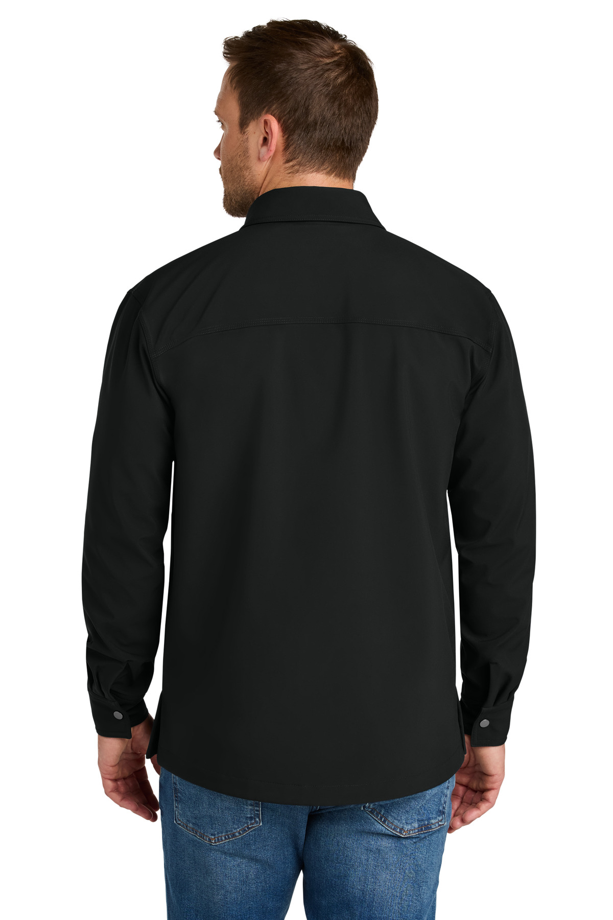 CornerStone ®  Soft Shell Shirt Jacket CSJ73 - Back Model