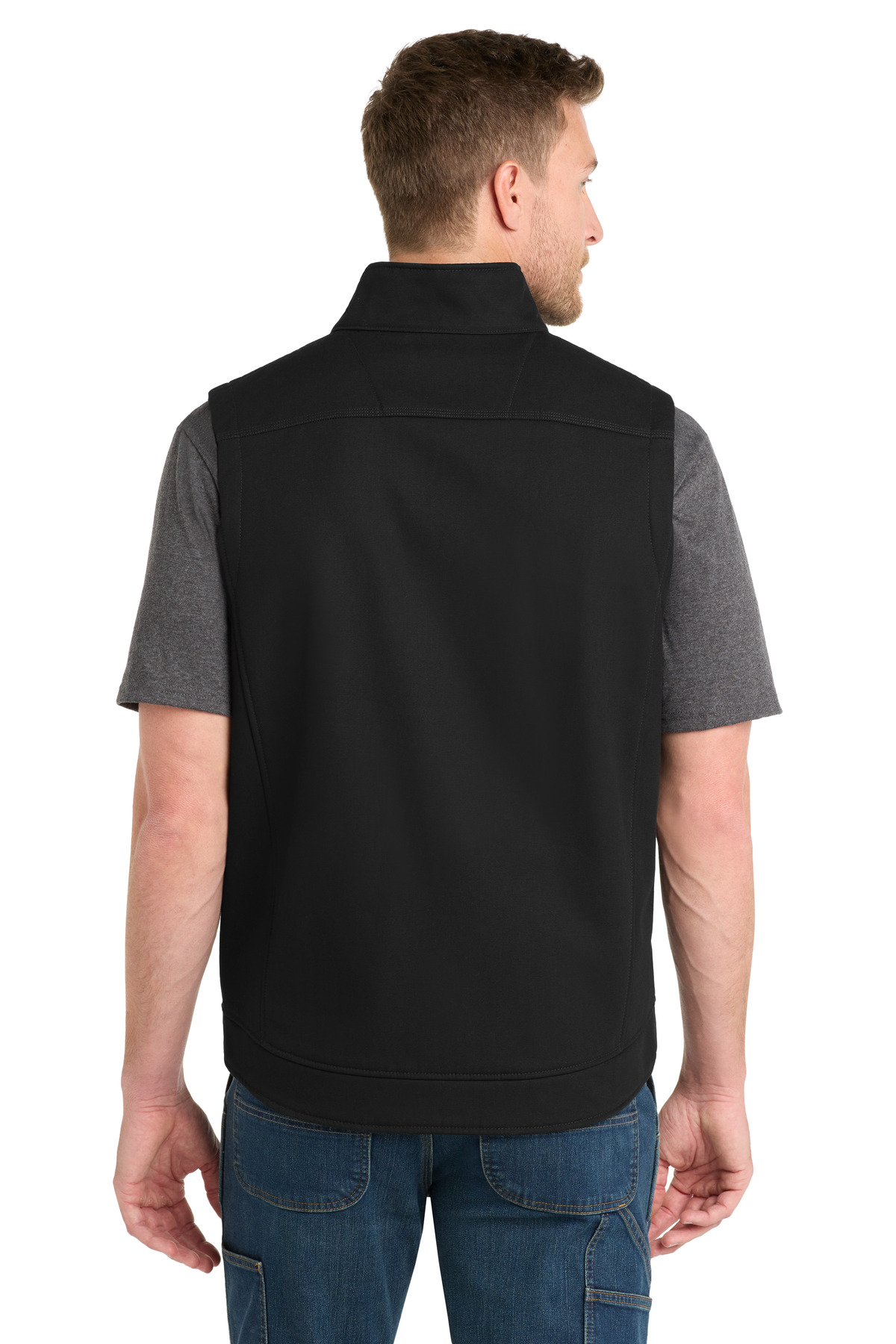 CornerStone ®  Duck Bonded Soft Shell Vest CSV60 - Back Model