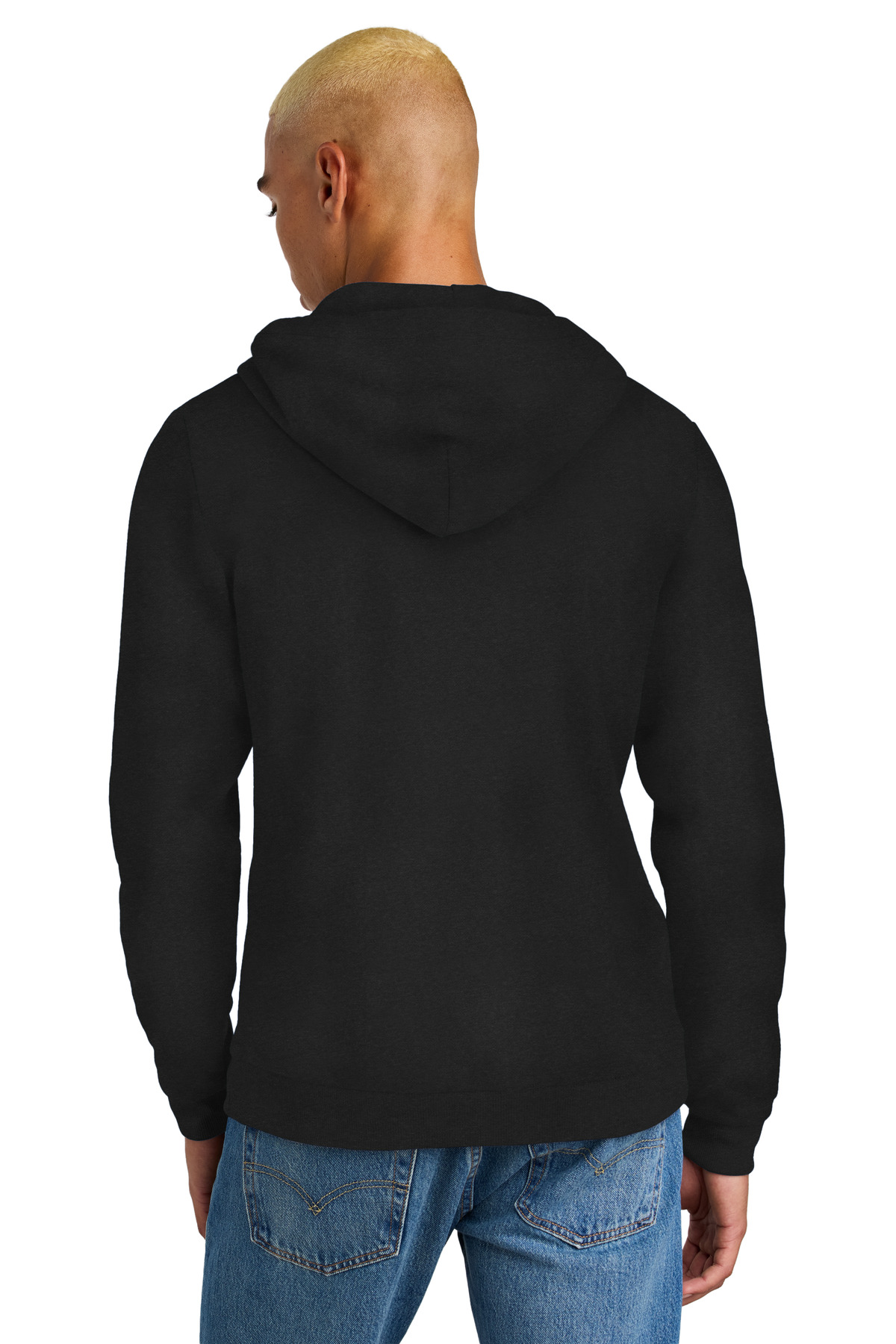 District ®  Perfect Tri ®  Fleece Pullover Hoodie DT1300 - Back Model