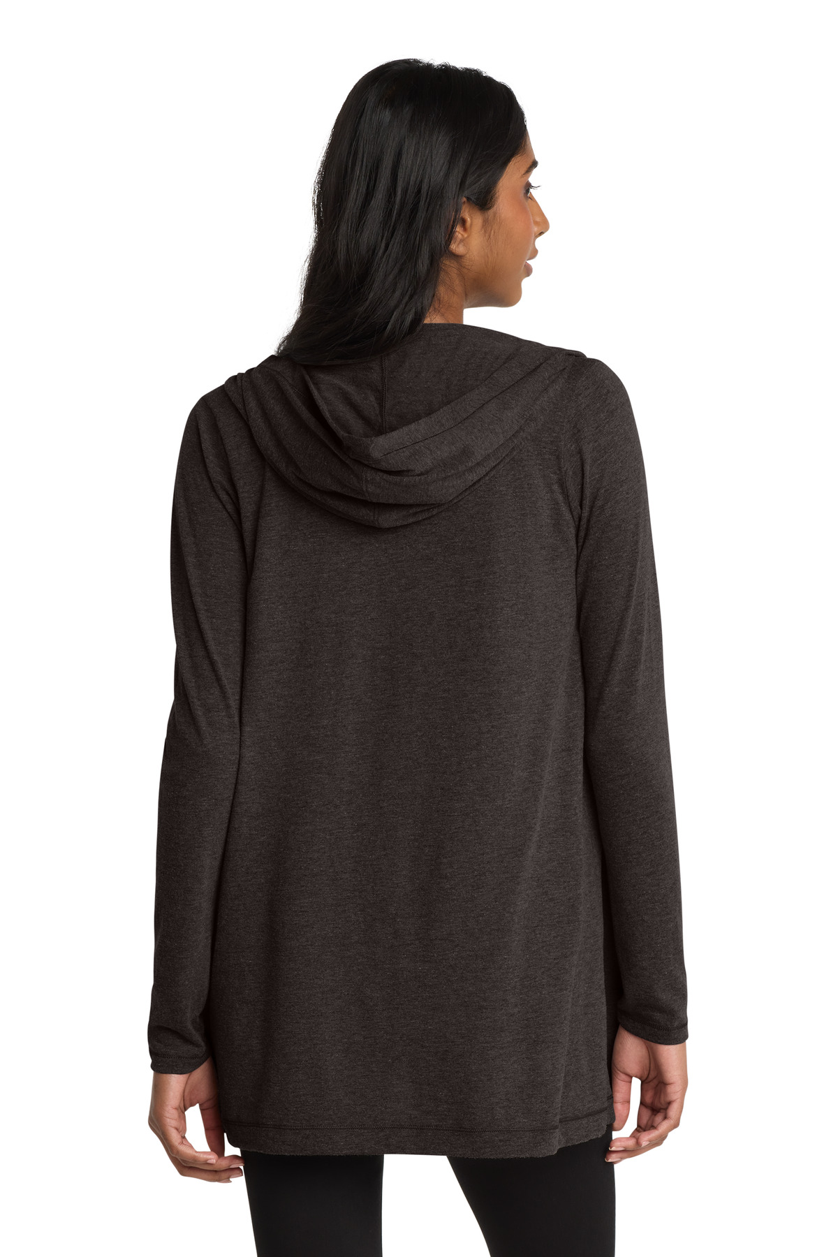 District  ®  Women's Perfect Tri  ®  Hooded Cardigan. DT156 - Back Model